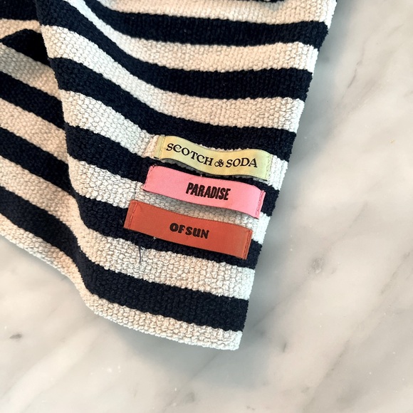 Scotch & Soda Striped Terry Crew Neck - Picture 2 of 9